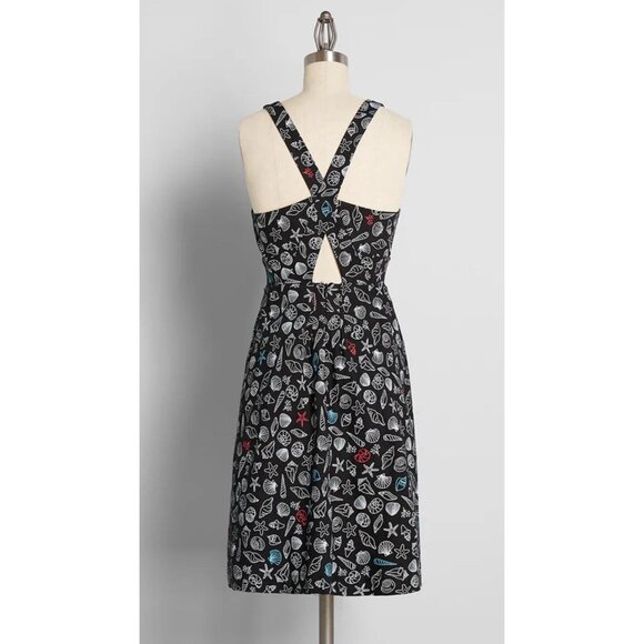 Modcloth Women's Seashore Spectacular Keyhole Printed Dress Size 12 NWT - Picture 2 of 13